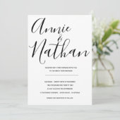 Minimalistisch zwarte witte legante weddenschap (Staand voorkant)