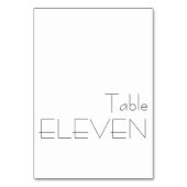 Minimalistisch zwarte witte speelTypografie ELEVEN Kaart (Achterkant)