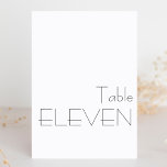 Minimalistisch zwarte witte speelTypografie ELEVEN Kaart<br><div class="desc">Modern minimalistisch zwart-wit,  terwijl je goed speelt</div>