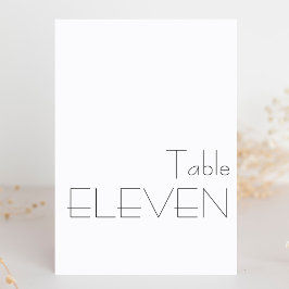 Minimalistisch zwarte witte speelTypografie ELEVEN Kaart