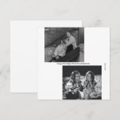 Minimalistisch zwarte witte Typografie Feestdagenkaart (Voorkant / Achterkant)