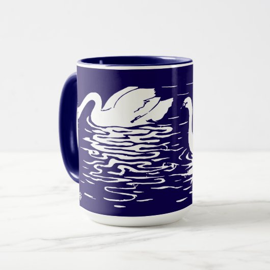 Minimalistisch Zwemmen in het water Mok (Voorkant links)