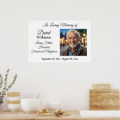 Minimalistische 1 speciale fotofeest van het leven poster (Keuken)