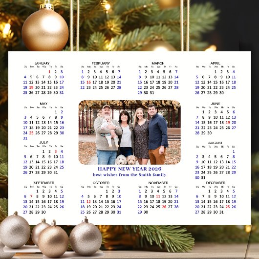 Minimalistische 2025 Kalender Moderne Familiefoto