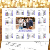 Minimalistische 2025 Kalender Moderne Familiefoto Feestdagenkaart