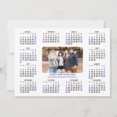 Minimalistische 2025 Kalender Moderne Familiefoto Feestdagenkaart (Voorkant)