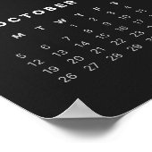 Minimalistische 2025 kalenderposter poster (Hoek)