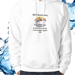 Minimalistische 25e verjaardags Cruise Personalise Hoodie