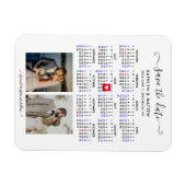 Minimalistische 2 Foto 2024 Agenda Data Reserveren Magneet (Horizontaal)