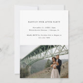 Minimalistische 2-foto bruiloft Elopement receptie Kaart (Achterkant)