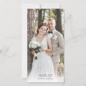 Minimalistische 2 Foto Harten Trouwkaart Bedankkaart (Voorkant)