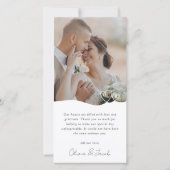 Minimalistische 2 Foto Harten Trouwkaart Bedankkaart (Achterkant)