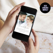 Minimalistische 2 foto's Liefde Bedankt bruiloft D Kaart