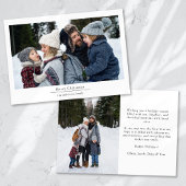 Minimalistische 2 Foto's Prettig Kerstfeest Feestdagenkaart