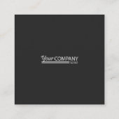 Minimalistische, 2-tonige houtskool, professionele vierkante visitekaartje (Achterkant)