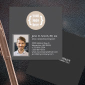 Minimalistische, 2-tonige houtskool, professionele vierkante visitekaartje