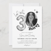 Minimalistische 30e verjaardag look whos dertig fo kaart (Voorkant)