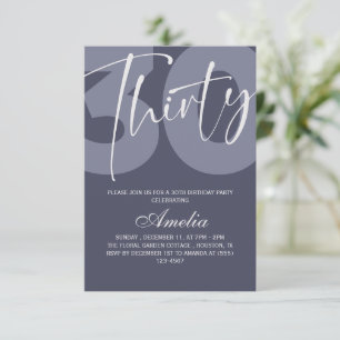 MINIMALISTISCHE 30e Verjaardag Save The Date