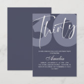 MINIMALISTISCHE 30e Verjaardag  Save The Date (Voorkant / Achterkant)
