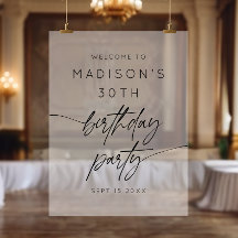 Minimalistische 30e verjaardagsfeestje Frosted Wel