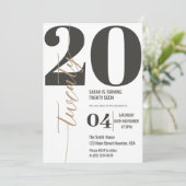 Minimalistische 30ste verjaardag kaart (Staand voorkant)