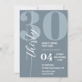 Minimalistische 30ste verjaardag kaart (Voorkant)