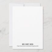 Minimalistische 31e verjaardagsuitnodiging modern kaart (Achterkant)