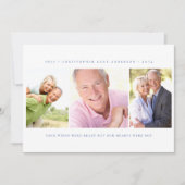 Minimalistische 3 foto begrafenis sympathie bedankkaart (Voorkant)