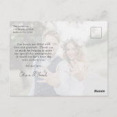 Minimalistische 3 Foto Calligrafie Huwelijks Dankj Briefkaart (Achterkant)