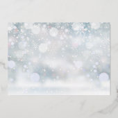 Minimalistische 3 foto collage Kerst Goud Folie Feestdagenkaart (Achterkant)