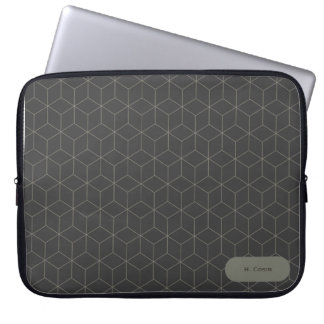 Minimalistische 3D-kubus geometrische laptophoes - Laptop Sleeve