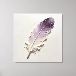 Minimalistische 3D-olielavendelpaarse verfstreek F Canvas Afdruk