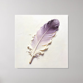 Minimalistische 3D-olielavendelpaarse verfstreek F Canvas Afdruk