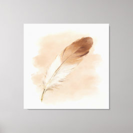 Minimalistische 3D-olieverf neutrale bruine verfve Canvas Afdruk