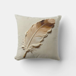 Minimalistische 3D-veerkunst abstract beige decor Kussen