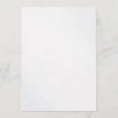 Minimalistische 3D Witte Bloem Luxe Elegante Trouw Menu (Achterkant)