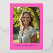 Minimalistische 40e aangepaste foto verrassing ver folie uitnodiging (Achterkant)