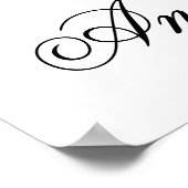 Minimalistische 40ste bruiloft Jubileum Welkom Poster (Hoek)