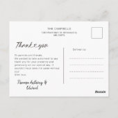 Minimalistische 4 Foto Collage Baby Shower Bedankt Briefkaart (Achterkant)