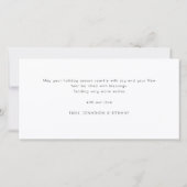 Minimalistische 4 foto's Baby Eerste Kerstdag Feestdagenkaart (Achterkant)