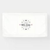 Minimalistische 4 juli banner – Elegant Retro  (Horizontaal)