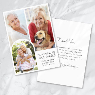 Minimalistische 4 Photo Arch Bereavement Aankondiging