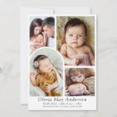 Minimalistische 5 foto boog geboorte aankondiging (Voorkant)