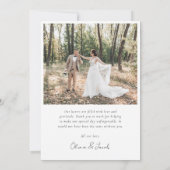 Minimalistische 5 Foto Boog Trouwen Aankondiging (Achterkant)