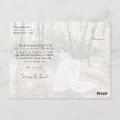 Minimalistische 5 Foto Calligrafie Huwelijk Bedank Briefkaart (Achterkant)