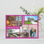 Minimalistische 5 foto's die we hebben verplaatst  aankondiging (Staand voorkant)