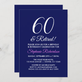 Minimalistische 60 en Gepensioneerd Donkerpaars Pe Kaart