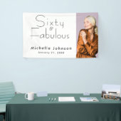 Minimalistische 60 & Fabulous 60ste verpartij Spandoek (Beurs)