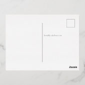 Minimalistische 60e verjaardag Luxe Real Folie Uitnodiging Briefkaart (Achterkant)