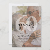 Minimalistische 60ste bruiloft Jubileum foto Kaart (Voorkant)